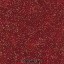 7386 Rød med guldprikker patchworkstof postgården - postgaarden.com