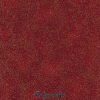 7386 Rød med guldprikker patchworkstof postgården - postgaarden.com