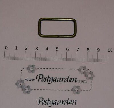 Ring firkantet 21 x 38 mm gl. guld