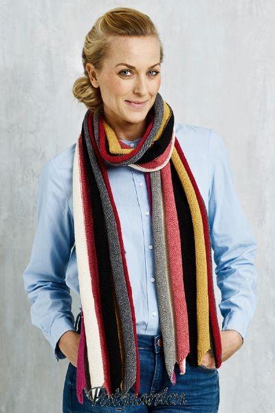 893410 Stribet tørklæde i Esther by Permin