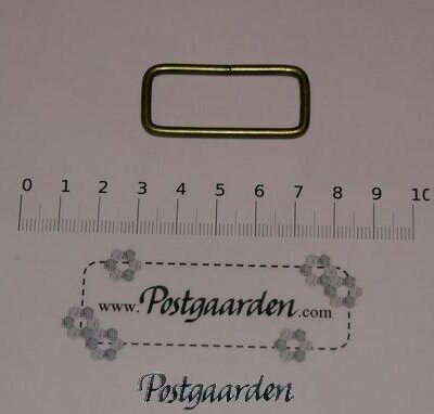 Ring firkantet 23 x 46 mm gl. guld