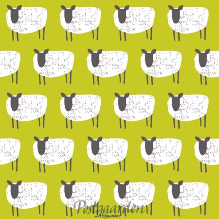 7426 - Grøn patchworkstof med får