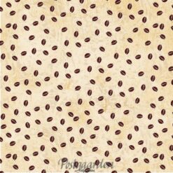 7408 Råhvid patchworkstof med Kaffebønner
