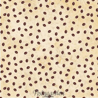7408 Råhvid patchworkstof med Kaffebønner