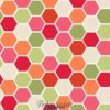 7432 mini hexagons rød grøn patchworkstof