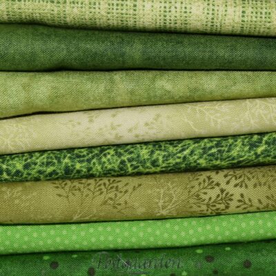 Grønne patchworkstoffer 50 x 55 cm