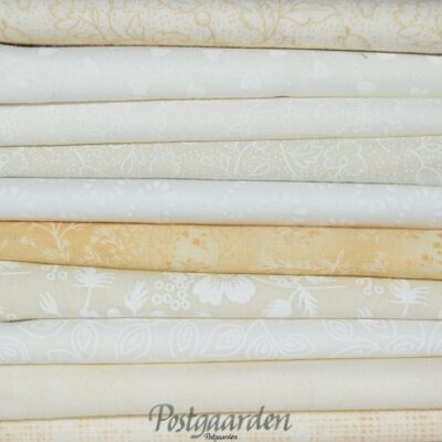 Råhvid patchworkstof 50 x 55 cm