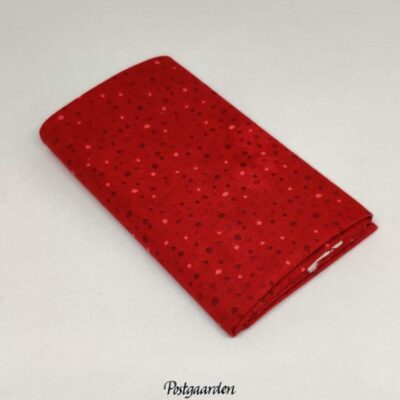 FQ7144 Rød med prikker patchworkstof fat quarter - postgaarden.com