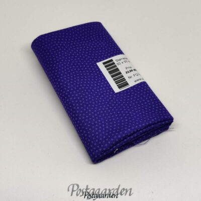 FQ7410 - Mellemlilla m. prikker patchworkstof