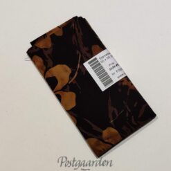 FQ6621 - Sort m brune blomster bali/batik patchworkstof