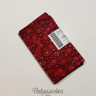 FQ7007 - Rød med prikker Bali/Batik patchworkstof