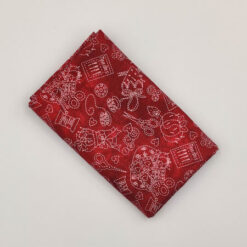 FQ7316 rød med sygrej patchworkstof - postgaarden.com