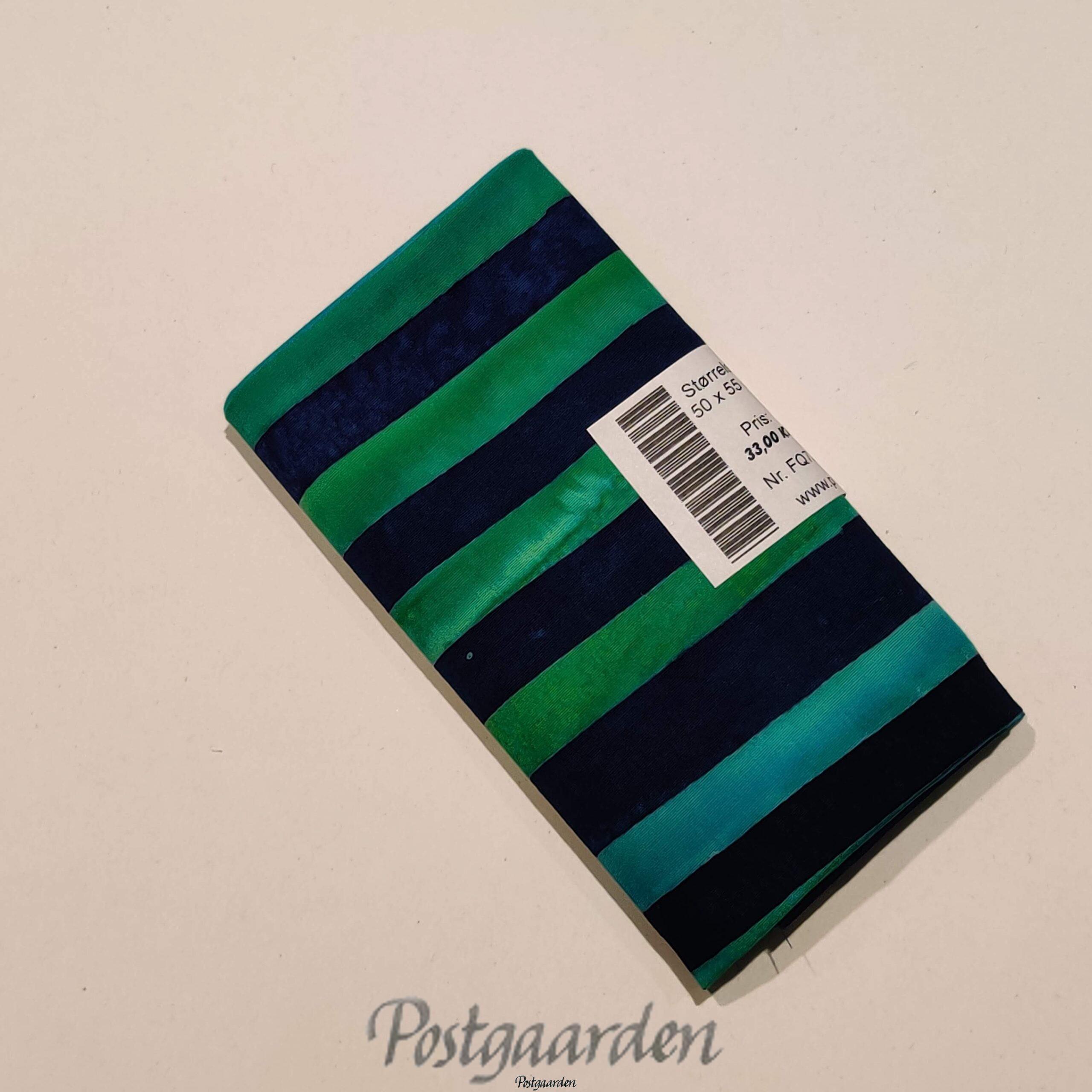 FQ7363 7363 - Tyrkis blå strip - Bali batik patchworkstof