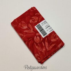 FQ7391 7391 Rød m. lysere tulipaner Bali/batik patchwork stof