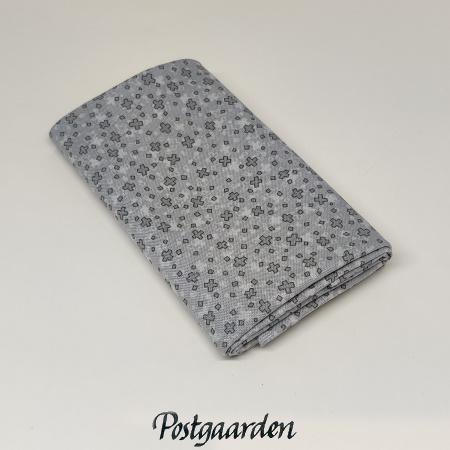 FQ7593 Grå med kryds patchworkstof - postgaarden.com