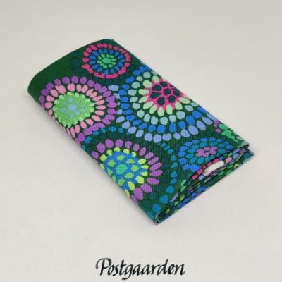 FQ7641 Grøn mosaic kaffe fassett patchworkstof - postgaarden.com