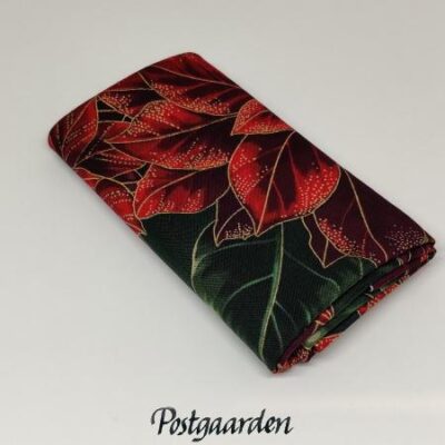 FQ7713 Røde julestjerner jul patchworkstof - postgaarden.com