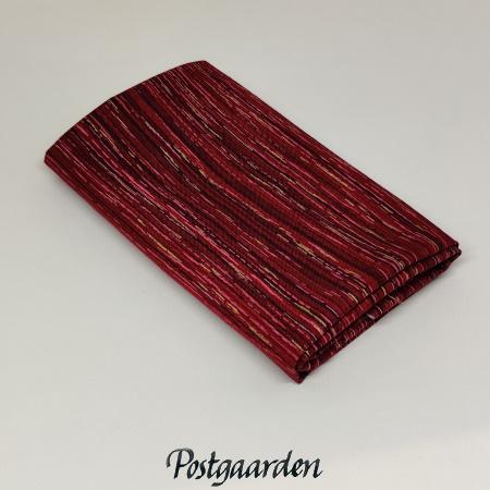FQ7717 Rød med streger guld patchworkstof jul - postgaarden.com