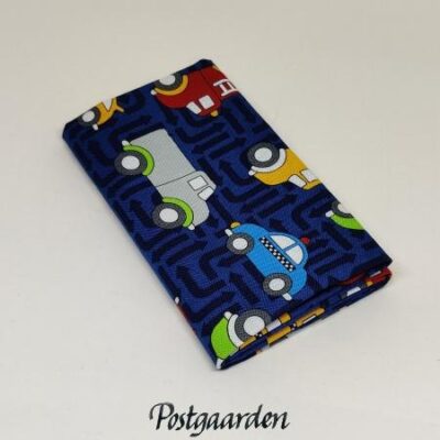 FQ7735 Blå med biler patchworkstof fat-quarter - postgaarden.com