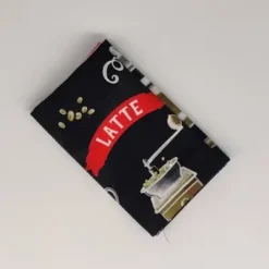 Sort med kaffe patchworkstof - FQ7995