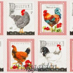 panel med høns og haner 7449