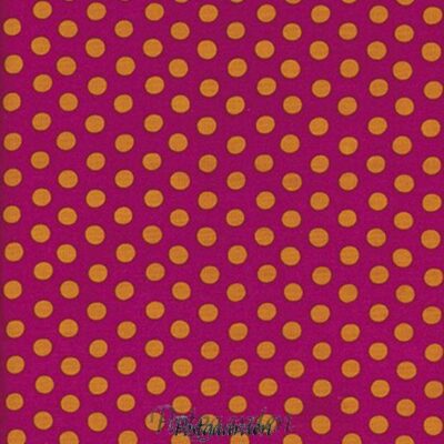 7462 Pink patchworkstof med prikker