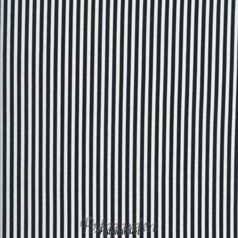 6908 Sort hvid smal stribet patchwork stof patchworkstof