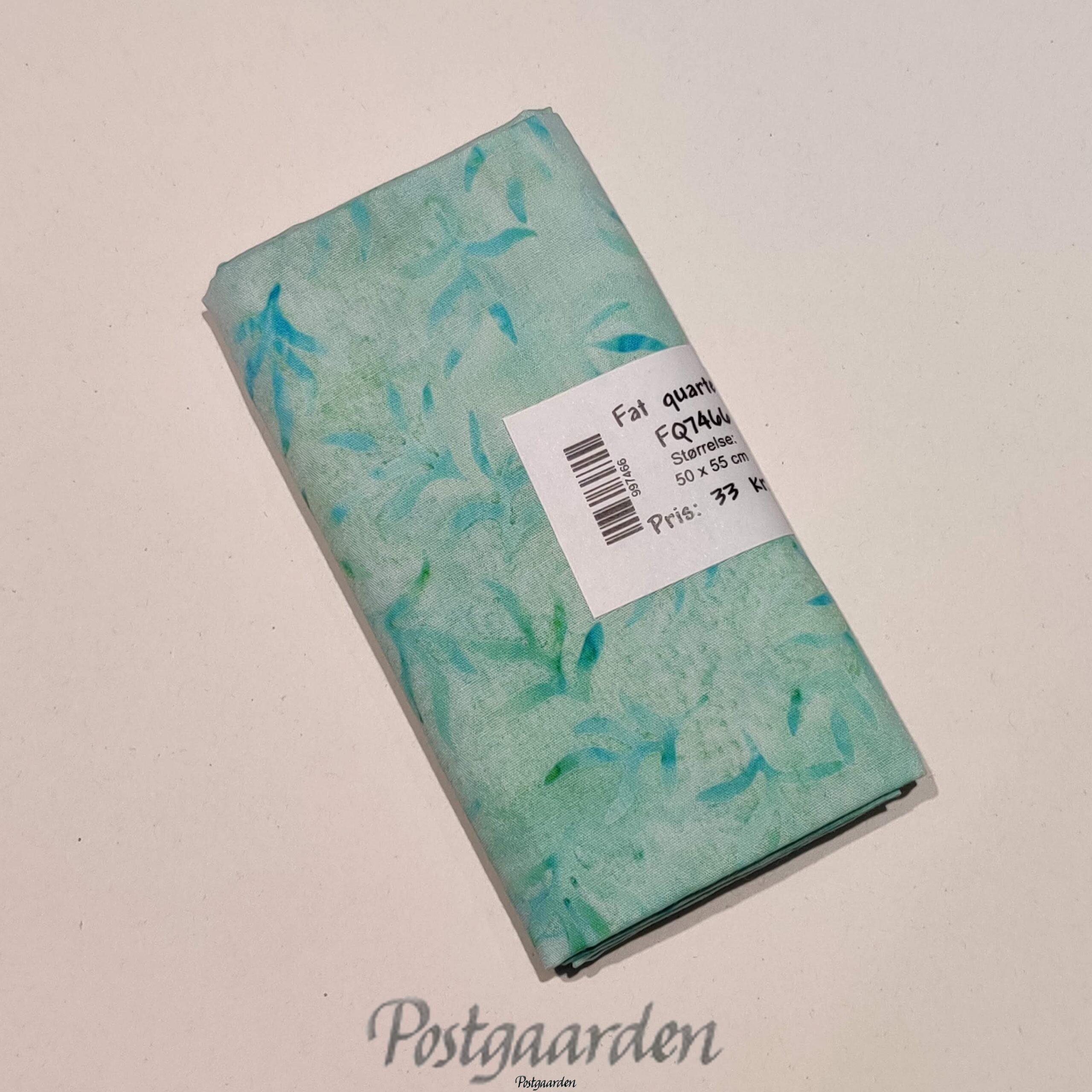 FQ7466 7466 Lystyrkis med blade bali batik patchworkstof fat quarter