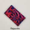 FQ7958 blå med røde blade bali batik patchworkstof - postgaarden.com