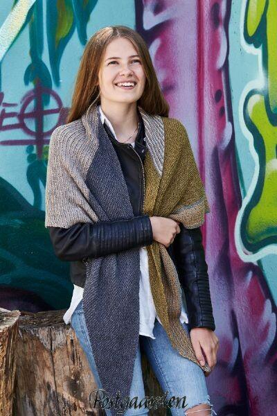 893436 Tørklæde i striber i Esther by permin