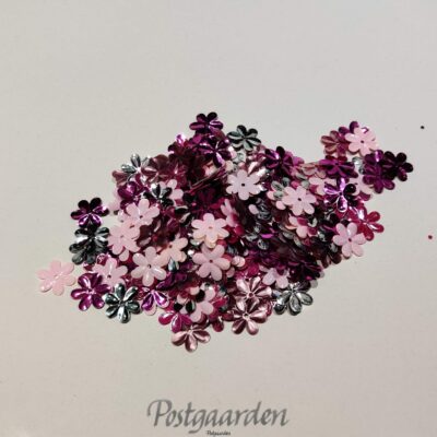 Pink blomst pailetter