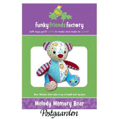 FF4644 Melody Memory Bear patchwork mønster - postgaarden.com