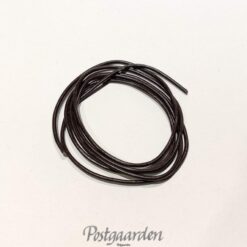 Rødbrun lædersnor 2mm
