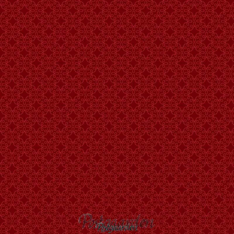 7487 Rød geometrisk mønster - patchworkstof