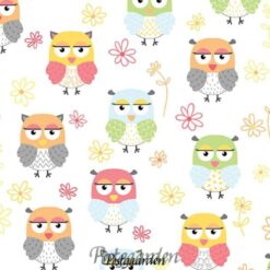 7491 råhvid med ugler