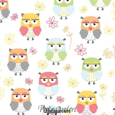 7491 råhvid med ugler