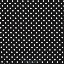 6858 Sort patchworkstof med prikker
