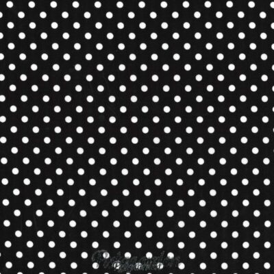 6858 Sort patchworkstof med prikker