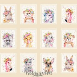 7510 Panel med skønne dyr