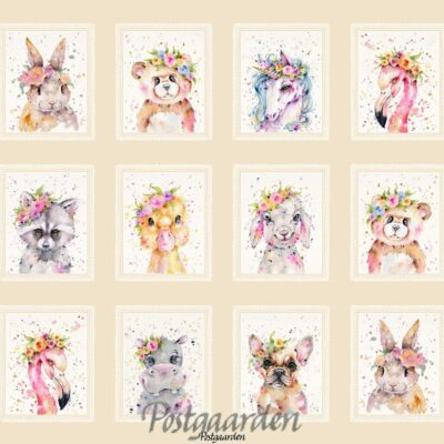 7510 Panel med skønne dyr