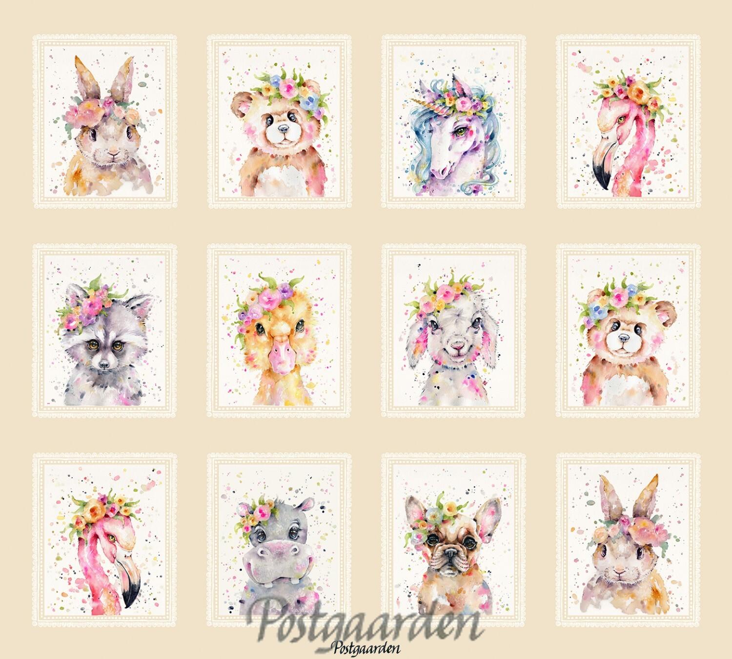 7510 Panel med skønne dyr