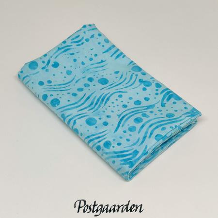 FQ7512 Turkis med prikker streger bali batik patchworkstof - postgaarden.com