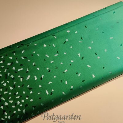 FQ7513 Tyrkis med farveskift og snippets patchworkstof fat quarter