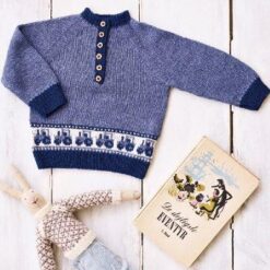 893469 Strik trøje med traktorer mønster