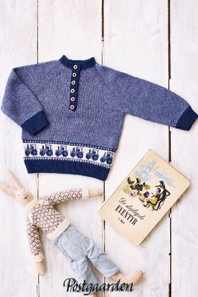 893469 Strik trøje med traktorer mønster