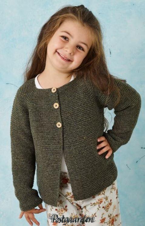 899009 Retstrikket pigetrøje Luna by Permin