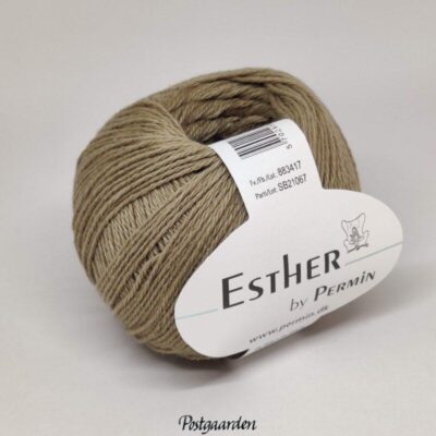 Esther by permin 883417 lys brun strikkegarn garn - postgaarden.com