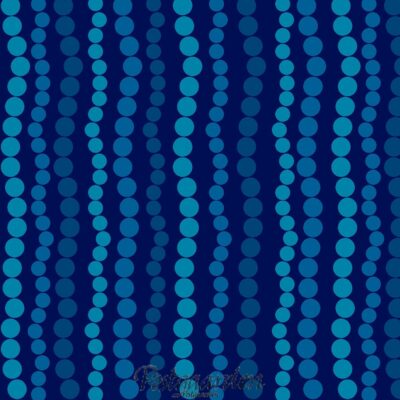 7528 Blå patchworkstof med prikker i striber