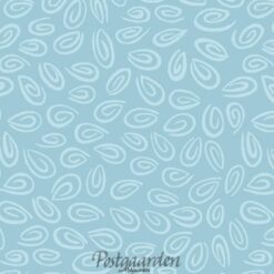 7532 Tyrkis patchworkstof med blade