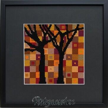 70-0468 skoven efterår broderi kit Fru Zippe